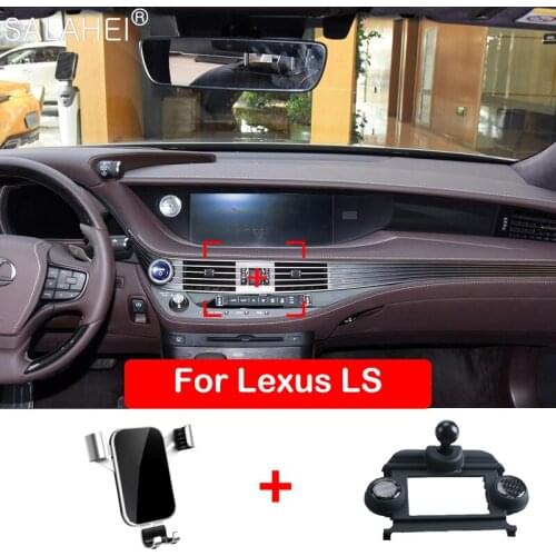 Colorful Gravity Car Phone holder Air Vent Outlet Dashboard Mobile Smartphone Holder Reaction Clip Mount GPS For LEXUS LS 2018