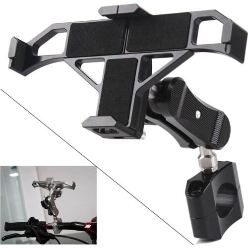 Universal Fit Max 19.5*9CM Mobile Phone Holder GPS Support Mount Stand 360 22MM Handlebar Bar Bracket Motorcycle Accessories