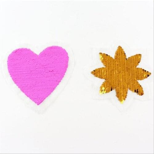 Reversible Change Color Sequins Sew On DIY Clothes Patches Accessories for T-shirt Jeans Clothing Appliques Bags Shoes Correctif