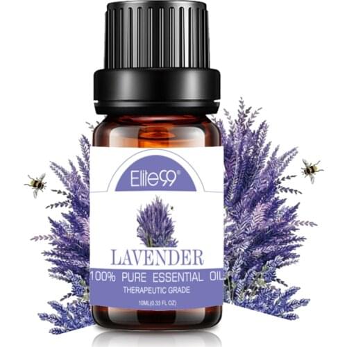 Elite99 10ml Lavender Pure Essential Oils For Aromatic Aromatherapy Relieve Stress Help Sleep Massage Body Plant Essential Oil