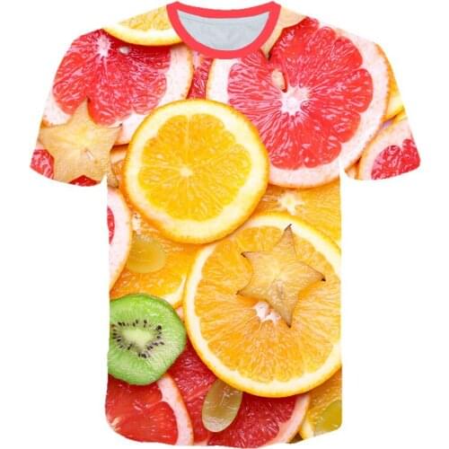 Summer Fruit Party graphic t shirts For Men Fashion Interesting Pattern Print short sleeve t-shirts Hip Hop Personality T-shirt