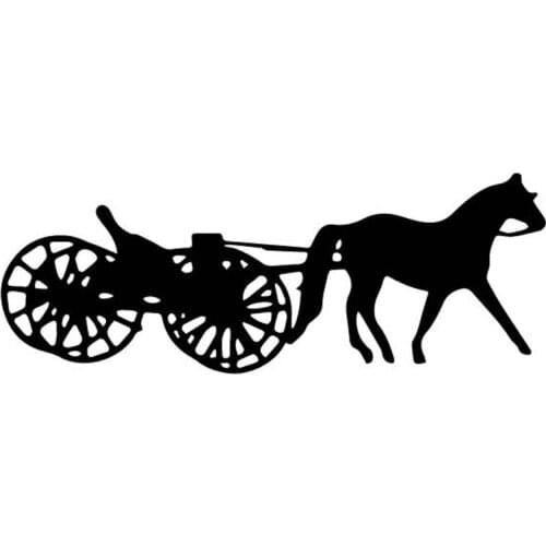 Wheeled Carriage Exquisite Decals Fashion Car Window Stickers Personalized Pvc Cover Scratches Waterproof Decals