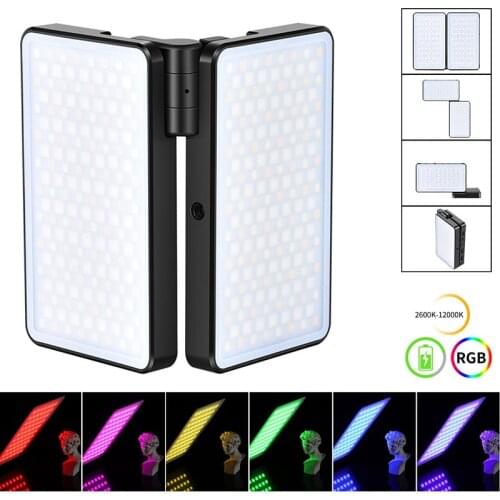 VIJIM R316 Foldable RGB LED Video Light 2600K-12000K 20W 2960 LUX Fill Light With OLED Display Photography Studio Light DSLR