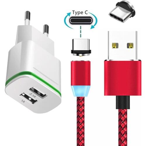 For Xiaomi Mi A3 10 9 9T Redmi 8 Note 8T 7 Pro Phone Charger Honor 9 20 Magnetic Type C usb Charge Cable For Huawei P20 lite P30