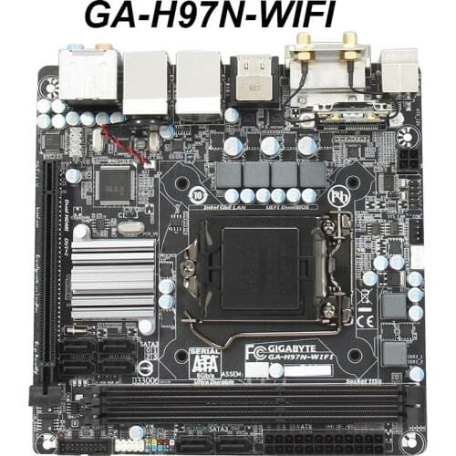 For Gigabyte GA-H97N-WIFI Desktop Motherboard DDR3 H97 LGA 1150 i3 i5 i7 MINI-ITX 17x17 USB3.0 Used Mini Desktop Mainboard
