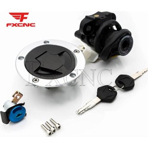 For Kawasaki Ninja ZX6R 2013-2018 Motorcycle Ignition Key Switch Seat Lock Fuel Tank Gas Cap Cover Set