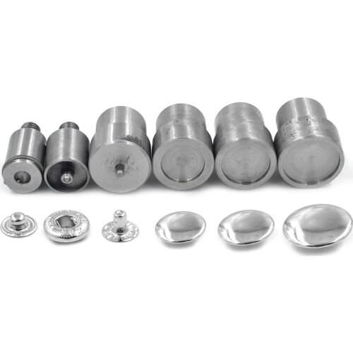 15mm Snap buttons mold Metal tools Snaps die Hand press machine Button install mold Top cover 17mm 20mm diameter 6PCS=1SET