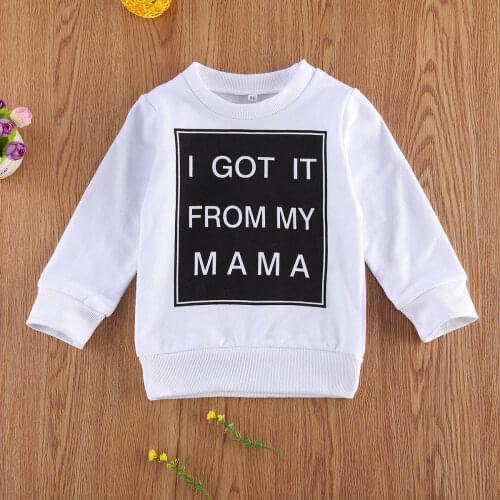Pudcoco Newest Fashion Newborn Baby Clothes Long Sleeve Letter Print O-Neck Sweatshirt Tops Outfit Clothes For Girl Boy Bbay