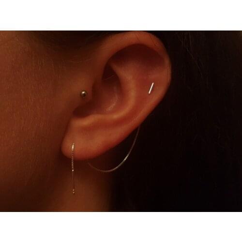 New Korean Drop Earrings for Women Minimalist Personality Ear Line Tassel Earrings925 sterling silver Top Earringsn 925 gold