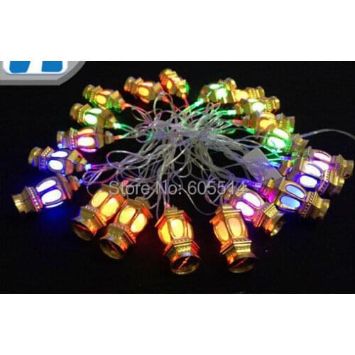 [Seven Neon]Free shipping 110V/220V golden lantern shape 4M 20leds party/Christmas/decoration/holiday led string light