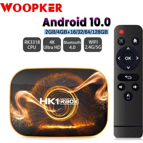 Smart TV Box Android 10.0 HK1 MAX 4GB RAM 128GB ROM Android TV BOX 4K Dual Wifi Media Player USB3.0 Set Top Box Netflix Youtube