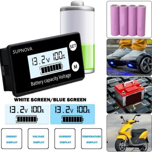 DC5-38V Battery Tester Voltmeter ammeter electronic load monitor charger tester Power capacity Meter Charge discharge 12v 24v