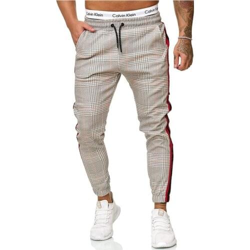 Springtime Workout Jogging Pants Men Side stripe Sweatpants Short Casual Long Pants Men Fitness Joggers Bodybuilding Trouse