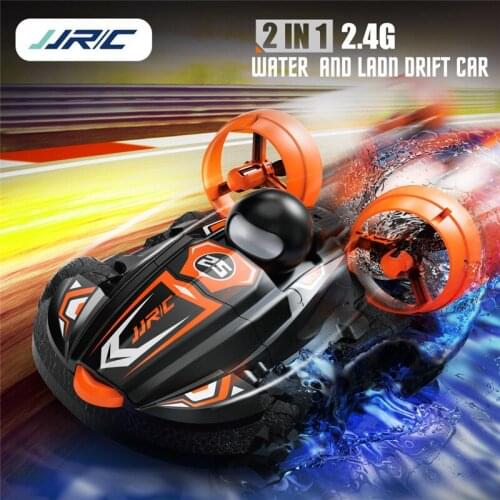 New 2.4G 2 IN 1 Amphibious Drift Car Remote Control Hovercraft Speed Boat RC Stunt Car for Kid Boys OutdoorRC Models Toys