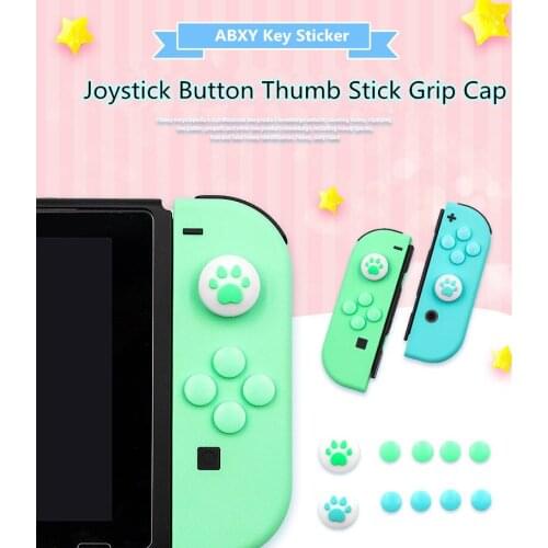 Colorful ABXY Key Skin Sticker Joystick Button Thumb Stick Grip Cap Protective Cover For Nintendos Switch Joy-con Controller