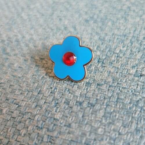 10pcs forget-me-not lapel pin with rhinestone masonic emblem wholesale price