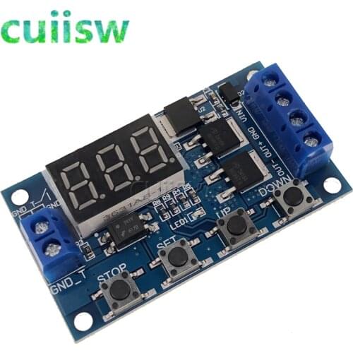 10PCS DC 12V 24V Dual MOS LED Digital Time Delay Relay Trigger Cycle Timer Delay Switch Circuit Board Timing Control Module DIY