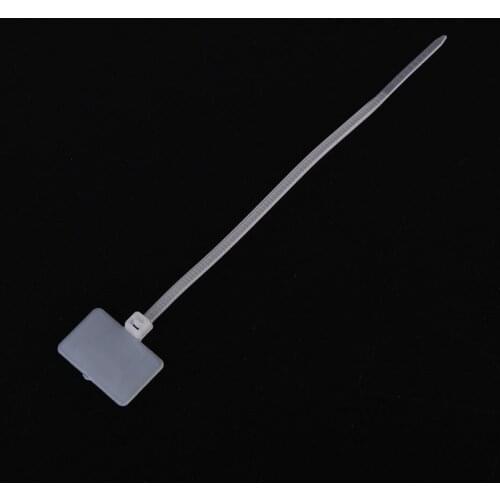 100Pc Self-Locking White Zip Ties Write Wire Power Cable Label Mark Tag Nylon Label Tie Network Cable Marker Cord Wire Strap Zip