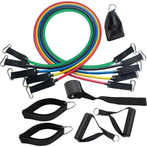 11x 10-30LBS Indoor Resistance Band Set Workouts Resistance Bands Workout Bands Physical Therapy