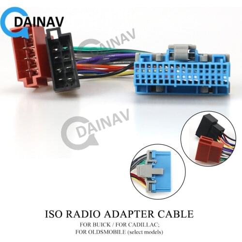 12-141 ISO Radio Adapter for BUICK for CADILLAC for OLDSMOBILE (select models)Wiring Harness Connector Lead Loom Cable Plug