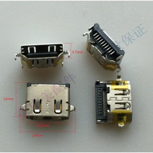 3pcs) Original HDMI socket notebook HD socket connector base 19p 19 pin sinking board