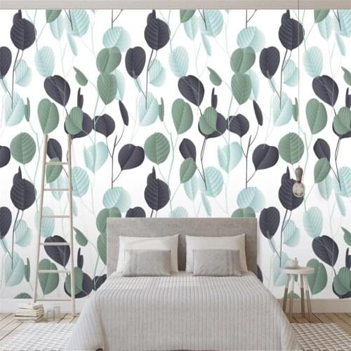 Custom 3D wallpaper murals Nordic tropical plants flowers and birds background wall living room bedroom decoration painting wall