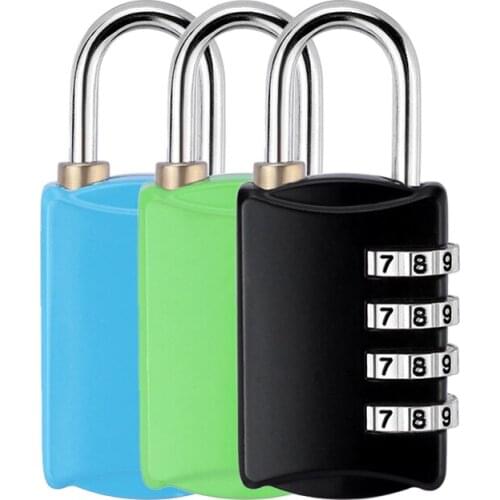 4 Dial Digit Password Lock Combination Suitcase Luggage Metal Code Password Locks Padlock Travel Safe Anti-Theft Cijfersloten