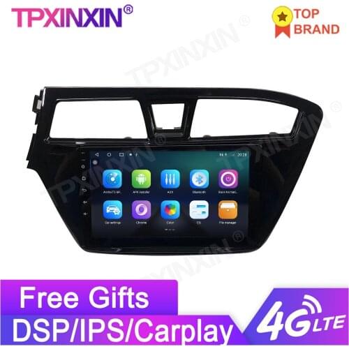 4+64G Android 10.0 For Hyundai I20 2014 -2018 Car GPS Navigation Radio Player Car Multimedia Player Head Unit Tape Recorder IPS