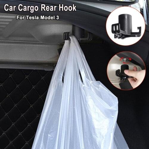 Car Trunk Hook For Tesla Model 3 Car Cargo Rear Trunk Bag Hook Holder Hanger Accessories 2020