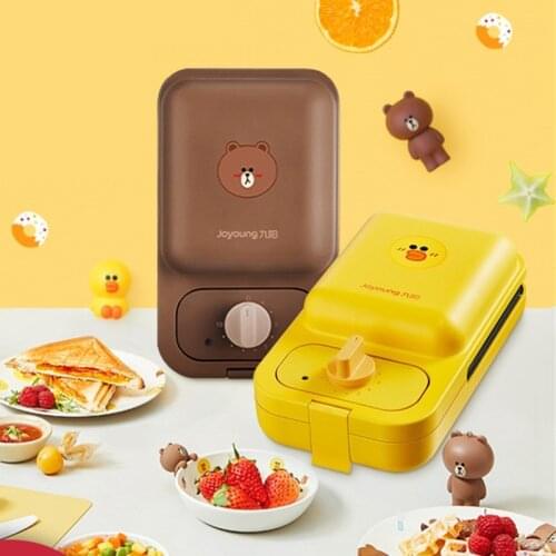 220V Household Electric Waffle Maker Crepe machine Sandwich Baking Machine Non-Stick Breakfast Baker With 2 Plate