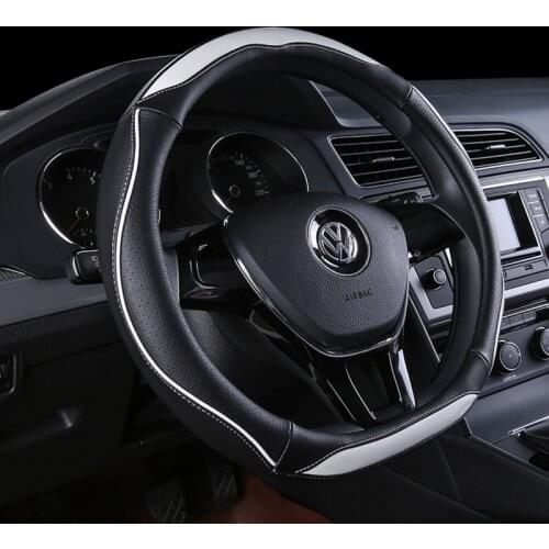 D series Micro Fiber Leather Car Steering Wheels Covers 38CM/15'' Steering Wheel Hubs Car Styling,For VW GOLF 7 2015 POLO JATTA