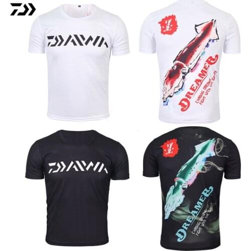DAWA 2021 Fishing Clothing Summer Anti-UV Ultrathin Fishing Shirt Short Sleeve Deep Sea Sunscreen Breathable Clothes