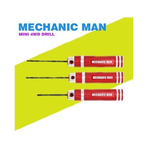 Modeling Tool Mini 4WD Racer Red Drill Tool Four-wheel Accessories Through Hole Drill Punch Mini Hand-drill Mechanic Man