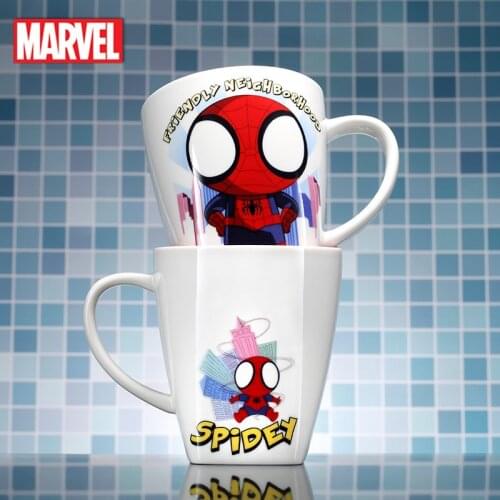 450ml Disney Spider Man Cartoon Water Cup Coffee Milk Tea Ceramic Mug Home Office Collection Cup Festival Children Gifts
