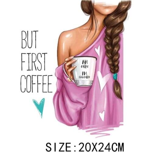 Beautiful Girl Patches For Clothes DIY Washable Woman T-Shirt Heat Transfer Thermal Sticker Fashion Personality Iron On Applique