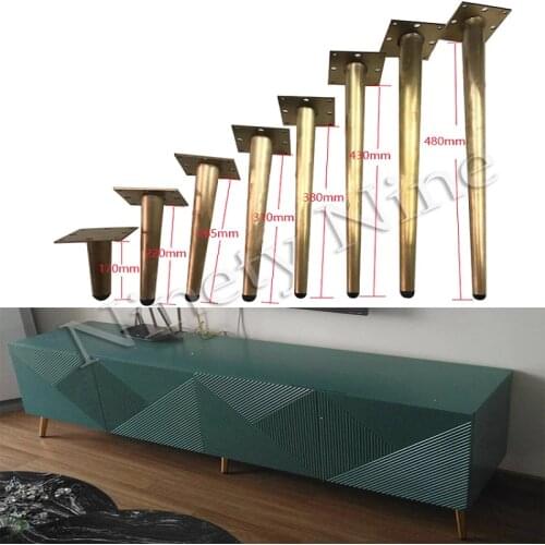 4Pcs 170/220/265/310/380/450/480MM Furniture table legs Metal Tapered Sofa Cupboard Cabinet Feet Coffee tea bar Stool chair Leg