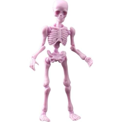 Cute Fashion Mr. Bones Pose Skeleton Simulated Skull Model Mini Figure Kids Children Toys Collectible Gifts Q0KB