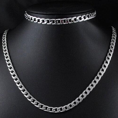 Jewelry set chains bracelet necklace sets for mens new romantic America & European style top quality stainless steel WBD100