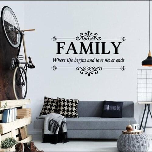 Family Wall Stickers Vinyl Waterproof Home Decoration Accessories Removable Wall Sticker Home Decoration Wallpaper DW3415