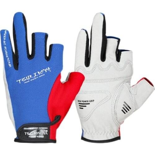 Non Slip breathable three finger fishing gloves, shock absorbing, wearable outdoor cycling gloves Fishing lure gloves