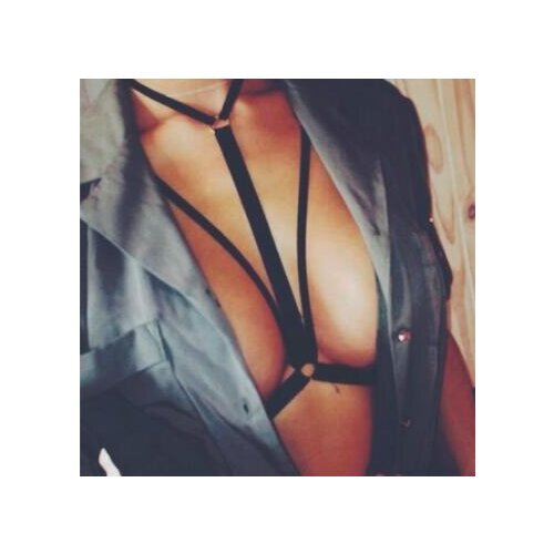 New arrival Bikini party bodychain Fashion sexy harness Beach Elastic Necklace Bralette chain Summer Open Cage Bra for Women