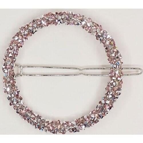New Round Elegant Luxury Crystal Rhinestone Charm Hair Accessories Twinkling Hair Clip Bridal Crystal Hairpin Hairwear Tools