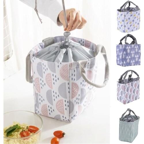Portable Lunch Bag New Thermal Insulated Lunch Box Tote Picnic Cooler Bag Bento Pouch Lunch Container School Food Storage Bags