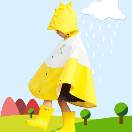 Casual Thick Rain Coat Poncho Travel Plastic Impermeable Girls Raincoat Kids Children Jacket Regenhose Kinder Rain Gear DK50RT