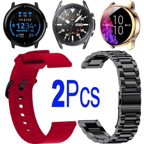 Stainless Steel Watchband For Samsung Galaxy Watch Active 3 2 41mm 45mm 42mm 44mm 40mm 46mm Bracelet Strap S4 Gear S3 S2 Classic