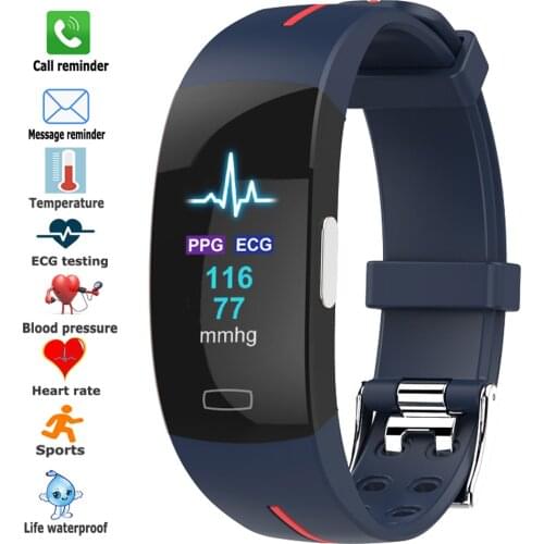 P3APro Body Temperature Monitoring Wristband ECG+PPG Heart Rate Blood Pressure Sports Smart Bracelet IP67 Waterpoof Smart Band