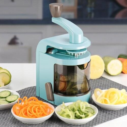 Spiral Vegetable Slicer with 4 Rotating Blades Multifunction Fruit Potato Cucumber Carrot Cutter Adjustable Tools Peeler Kitchen