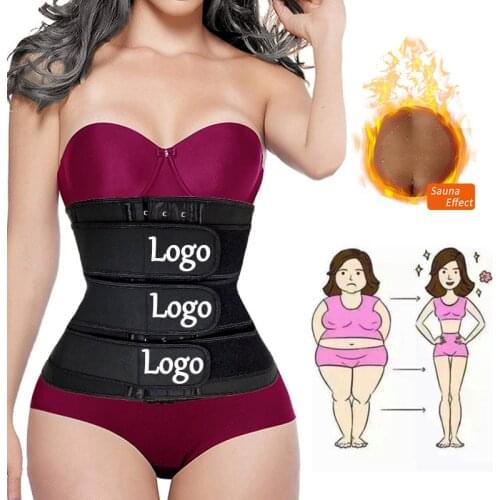 YAGIMI New Logo Print Waist Trainer Modeling Strap Sweat Belt Workout Belly Girdles Three Strap Shapewear Fajas Fat Burning Belt