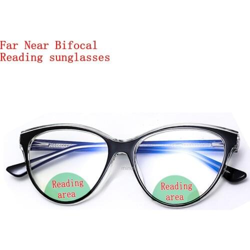 Outdoor Photochromic Multifocal Sunglasses Womens With Diopters Bifocal Reading Glasses Fashion Men Women Presbyopia Glasses NX