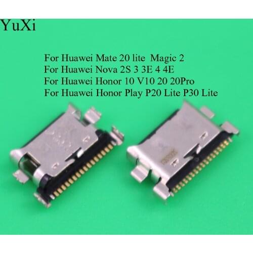 YuXi USB Charge Port Jack Charging Dock Socket Plug Connector For Huawei Honor 10 V10 20 Pro P20 P30 Lite Mate 20 Lite Nova 2S